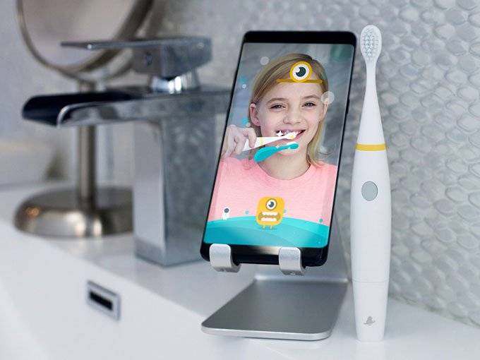 Augmented reality toothbrush teaches kids to brush their teeth