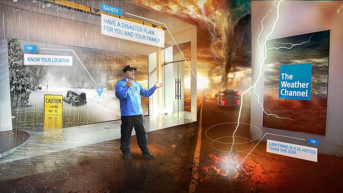 In the center of hurricane: weather forecasts with augmented reality