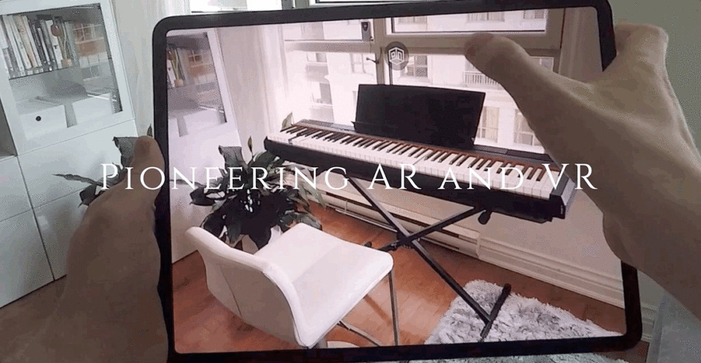 Using AR technology to bring a virtual pianist to life with a real piano.